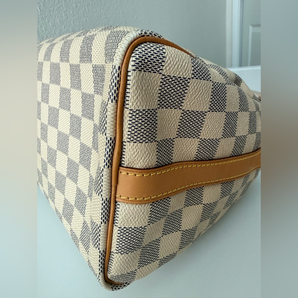 Louis Vuitton Speedy Bandoulière 25 Damier Azur Jacquard Strap,Wallet,bag charm - Picture 5 of 16